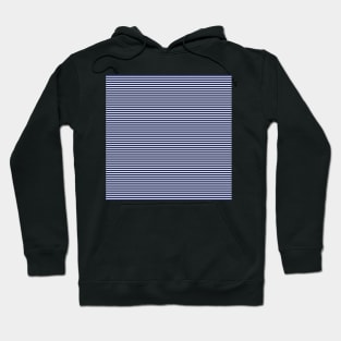 Navy and White Horizontal Thin Cabana Stripes Hoodie